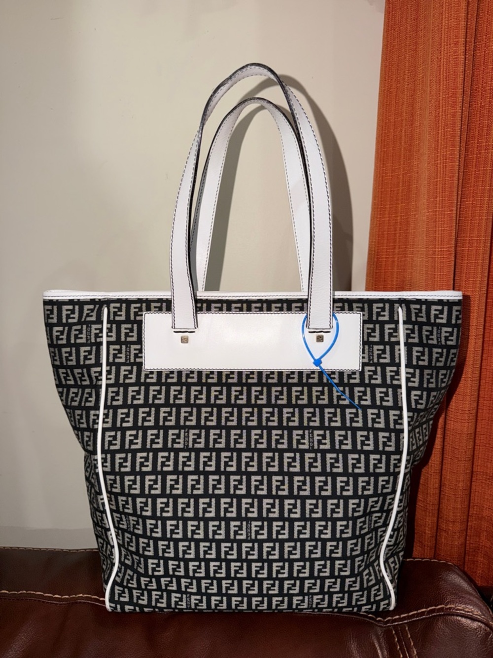 ‼️Authentic Fendi Zucchino Canvas Tote Shoulder Bag - Picture 5 of 16